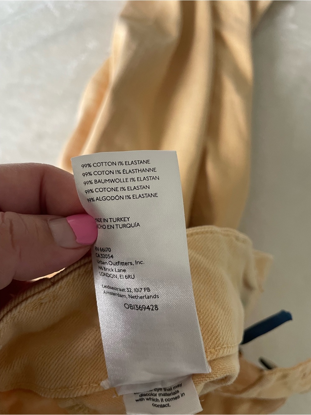 Anthropologie Pilcro Wide-Leg Cotton Tan Peach Crop Denim Pants - Picture 9 of 11